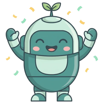 The Tendfolio mascot celebrating